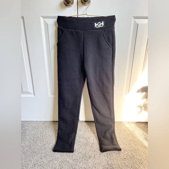 Woman Black Warm Leggings - Picture 1 of 8